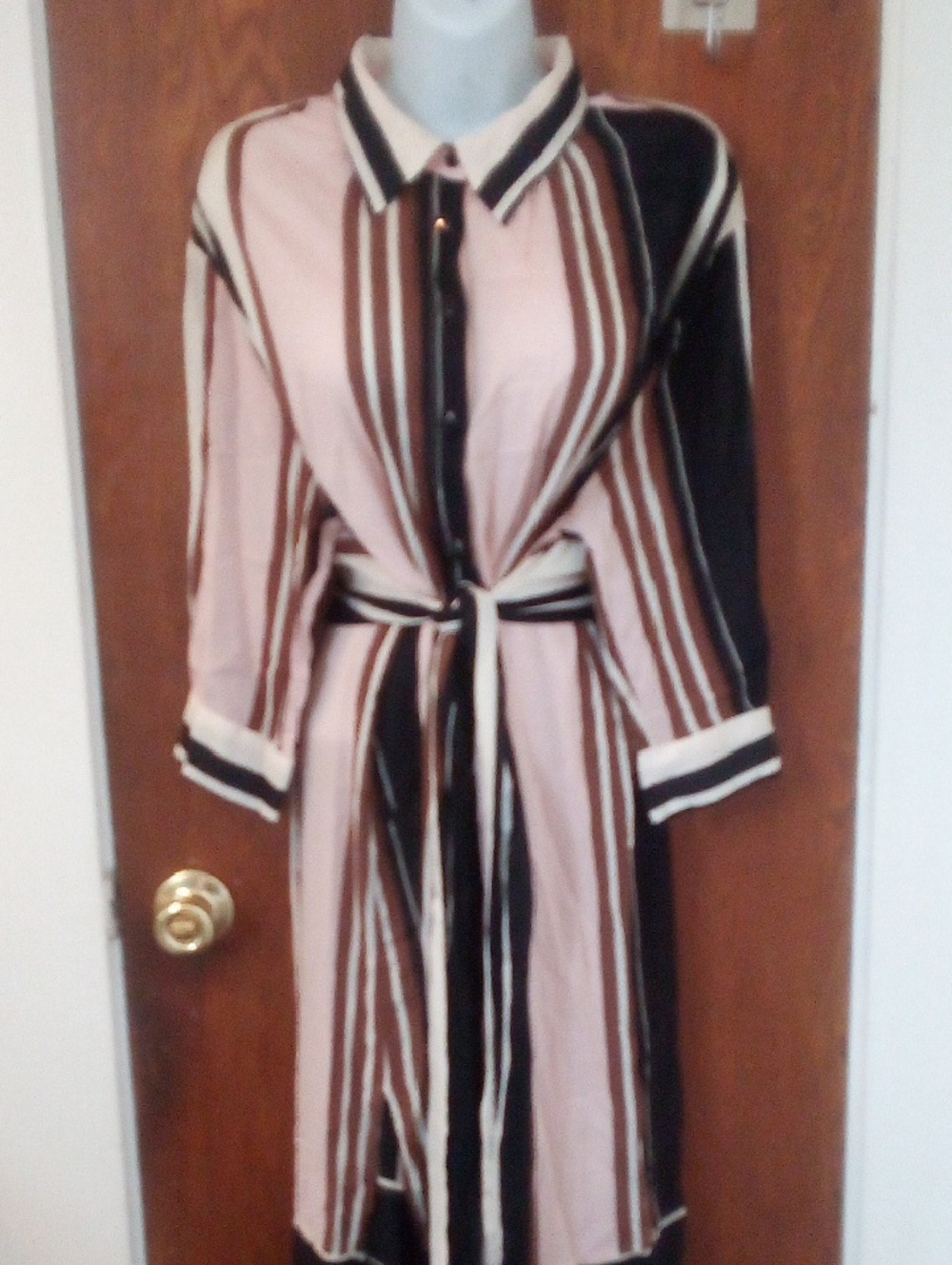 Zara Tie Waist Midi Dress, Size XL